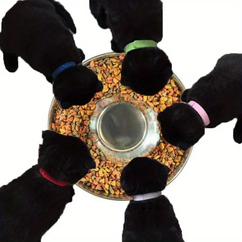 2pcs Stainless Steel Pet Bowls for Dogs & Cats - Durable Feeding Dishes for Food & Water, Ideal for Multiple Puppies and Kittens