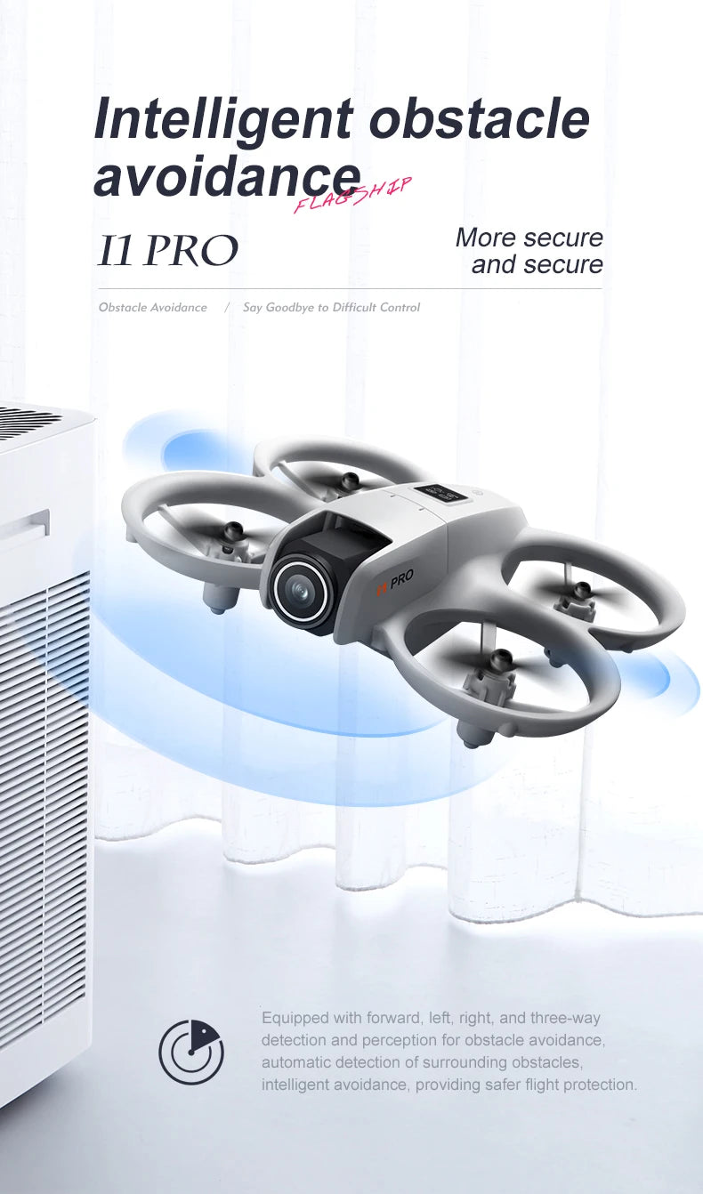 i1PRO Mini Drone Professional 8K HD Camera Drone 5G WIFI FPV UAV With screen remote control Avoidance Aerial Quadcopter Toy Gift