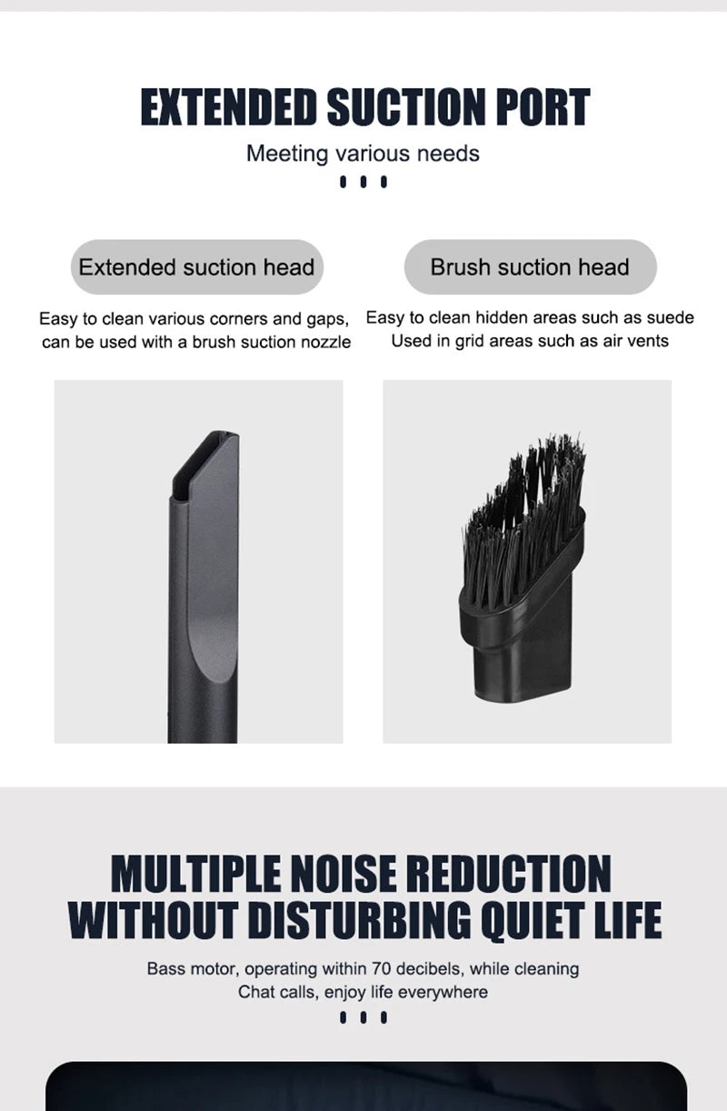 XIAOMI 2900000pa Car Wireless Vacuum Cleaner 120w 3-in-1 Portable Handheld For Home Rechargeable Auto Cordless Cleaner 2025