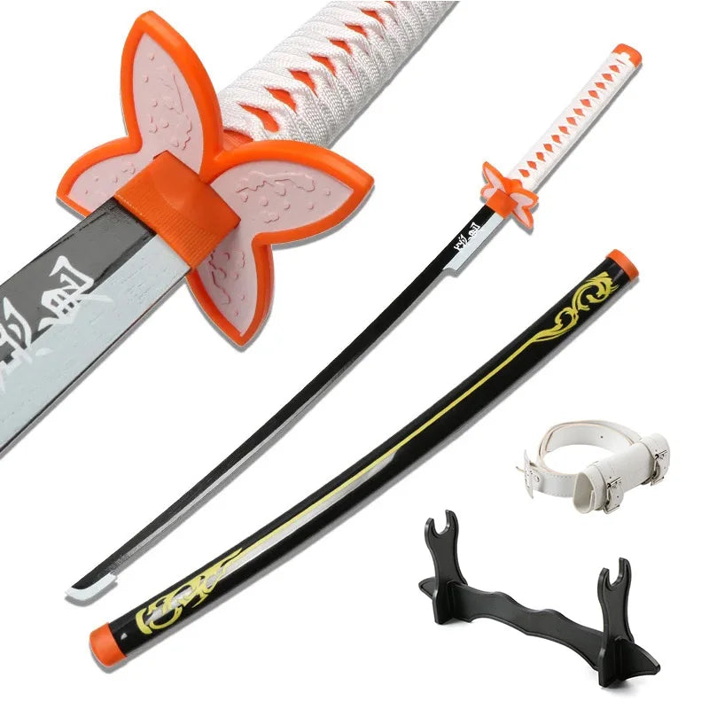Anime Katana 104cm/41in Tanjiro Zenitsu Kyoujurou Samurai Swords Original Texture  Anime Katana  Cosplay Bamboo Wooden Toy Sword