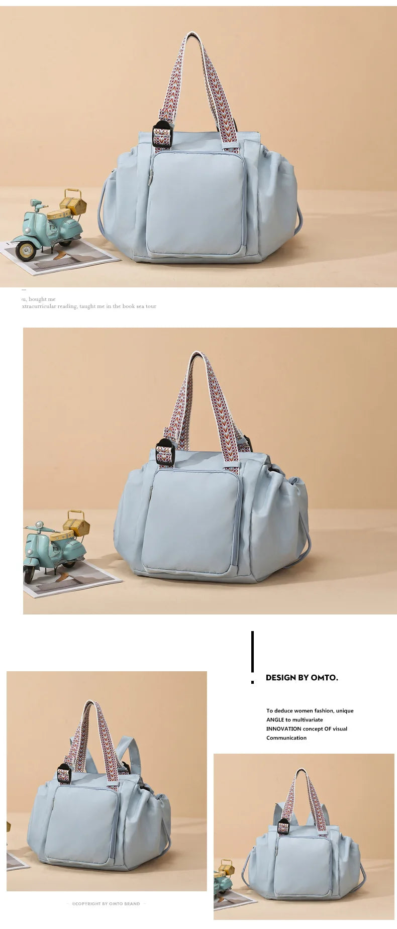 3-in-1 Mommy Bag Baby Diaper Bags Multifunctional Women's Tote Backpack Travel Duffel Airport Bags Foldable Gym Bag