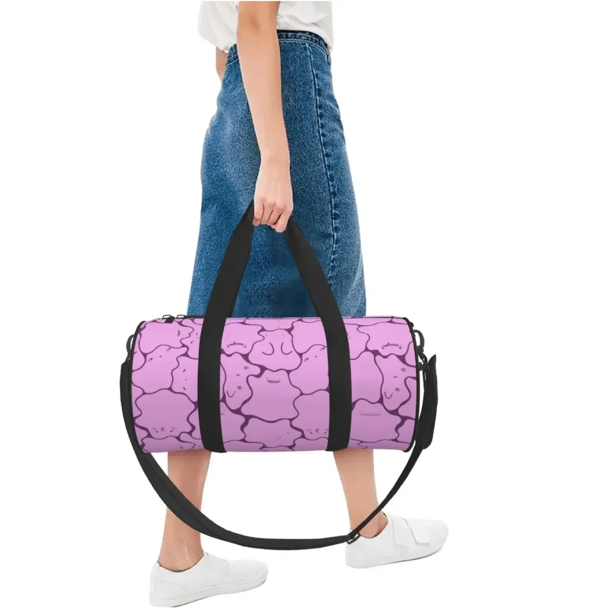 Ditto Pattern (no Shiny) Large Duffle Gym Bag Multi-Functional Duffle Travel Bags Handbags Fitness bag
