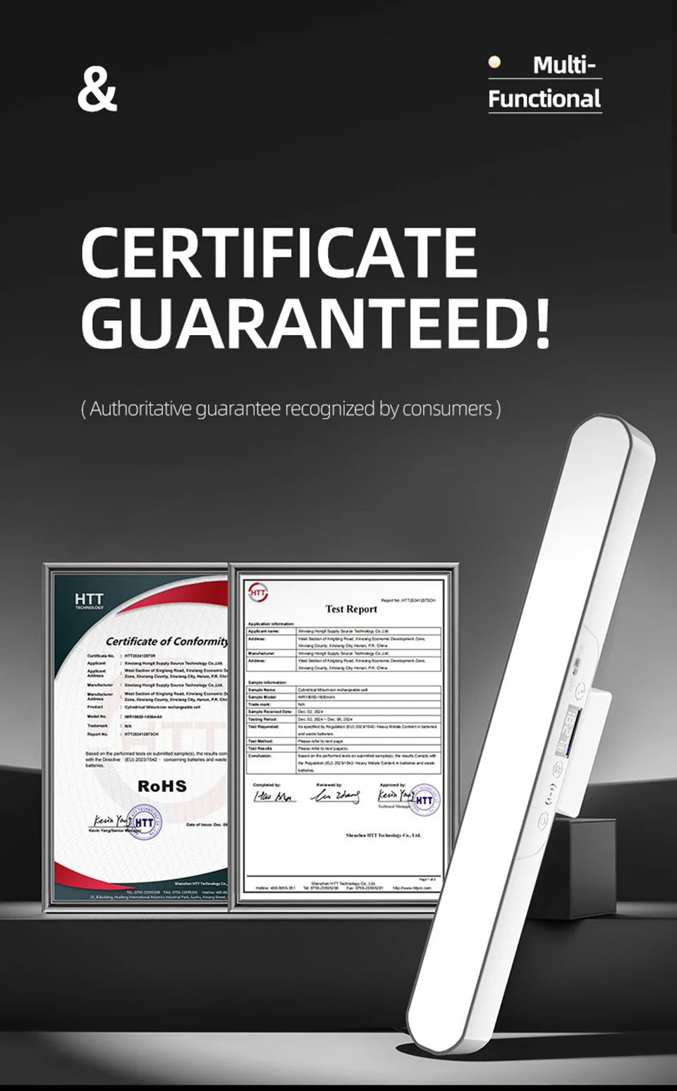 Eye-care Magnetic Desk Lamp USB Rechargeable LED Night Light Battery Status & Time Display Reading Light Table Lamp for Kitchen