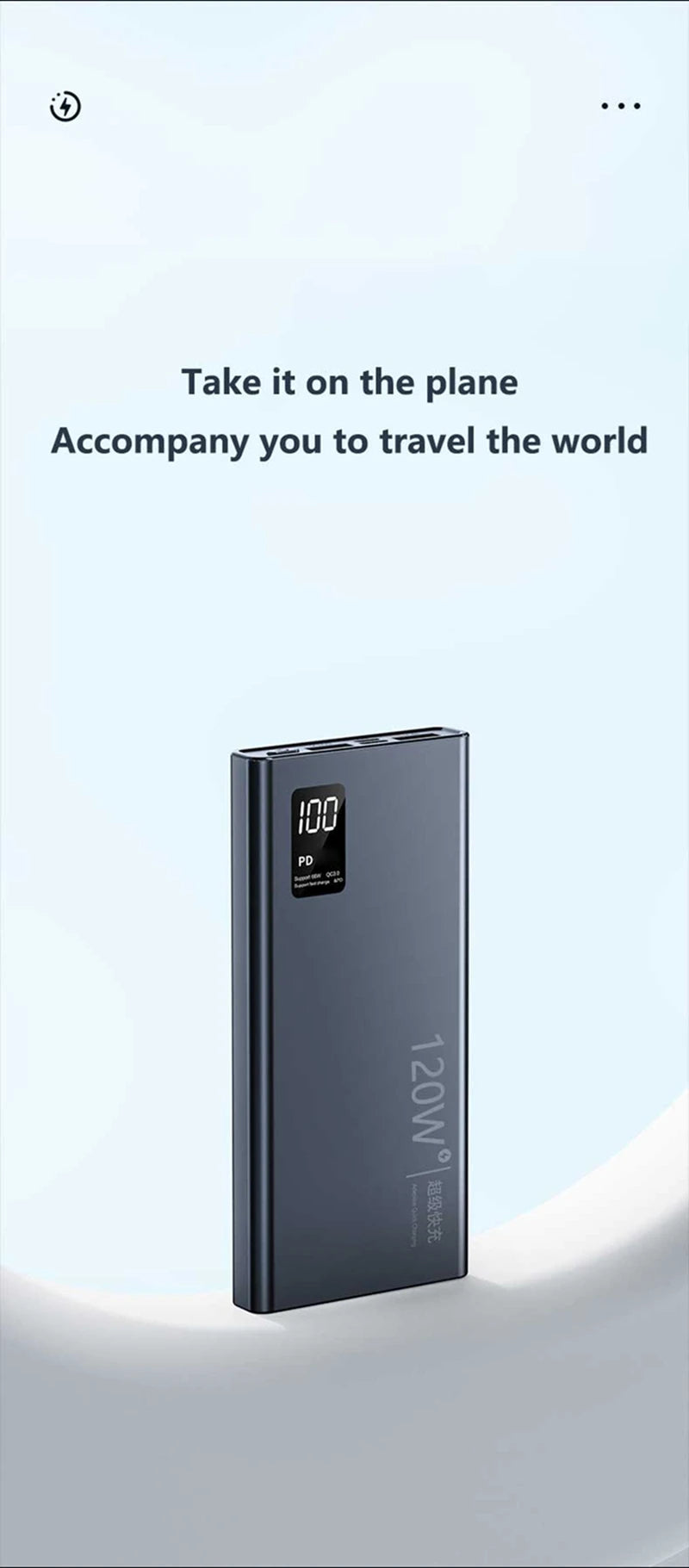 500000mAh Power Bank Built 4 Cables Large Capacity Super Fast Charging Portable External Battery for iPhone Huawei New