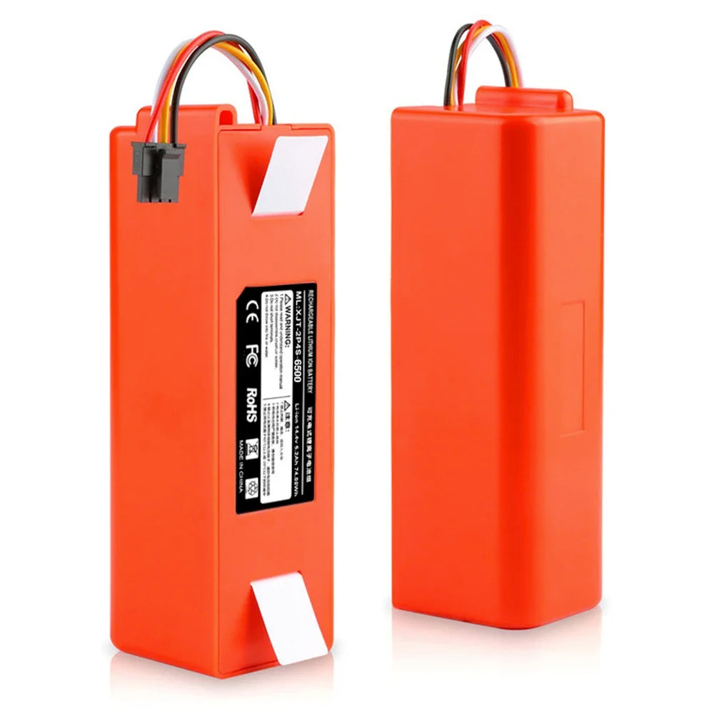 14.4V 6500mAh Robotic Vacuum Cleaner Replacement Battery For Roborock C1 E2 E3 E4 E5 S4 S5 MAX S6 Pure Accessories