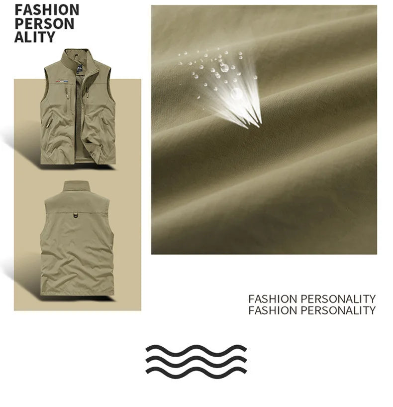 Multi-pocket Vest, Outdoor Activities, Rock Climbing, Hiking, Camping, Fishing, Mountain Climbing, Traveling, Photography, Vest