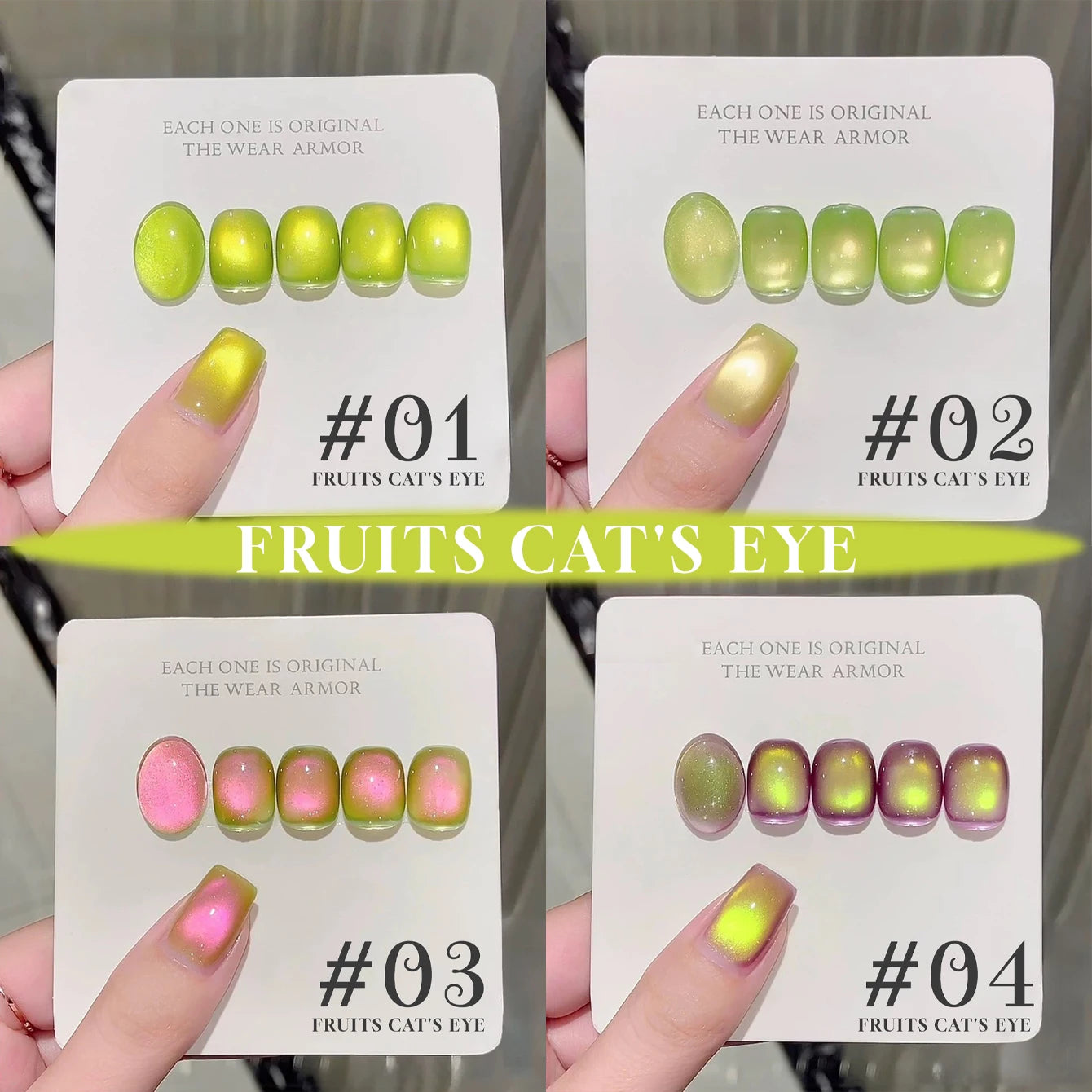 MIANEL 12ML 1-21pcs Emperor Green Cat Eye Gel Nail Polish Whitenning Nails Green Nails Suitable For Nail Salons Nail Supplies