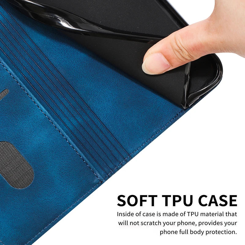 Stand Flip Wallet Case for Xiaomi Redmi 14C 13C 13R 12C 12 13 4G 5G 10 2022 11a 10C 10A 9C 9A 8A 7 8 6A Leather Protect Cover
