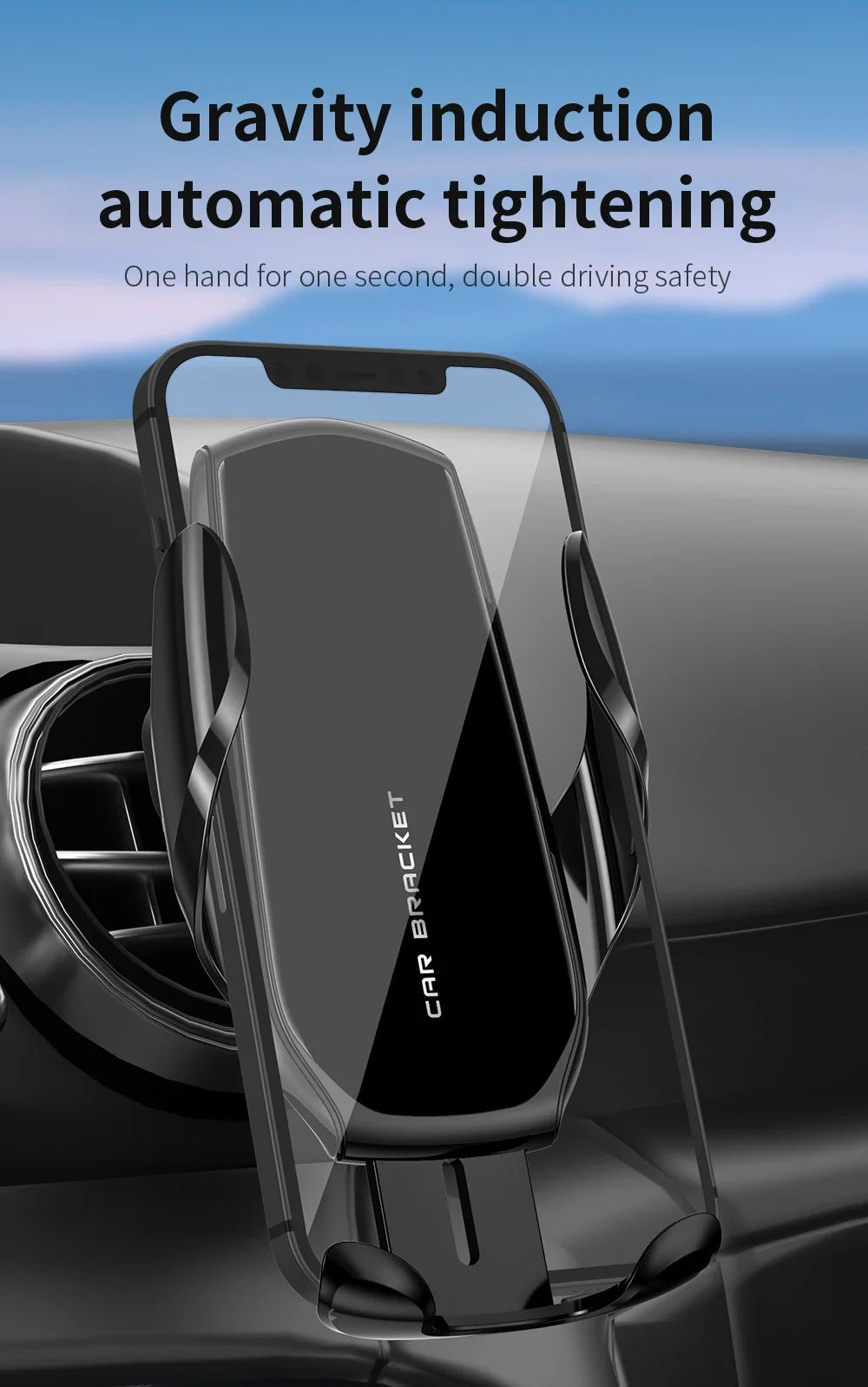 Car Phone Holder Screen Mount For Volkswagen Atlas 2024 2025 Wireless Charging Stand Navigation Bracket Glasses Storage Box