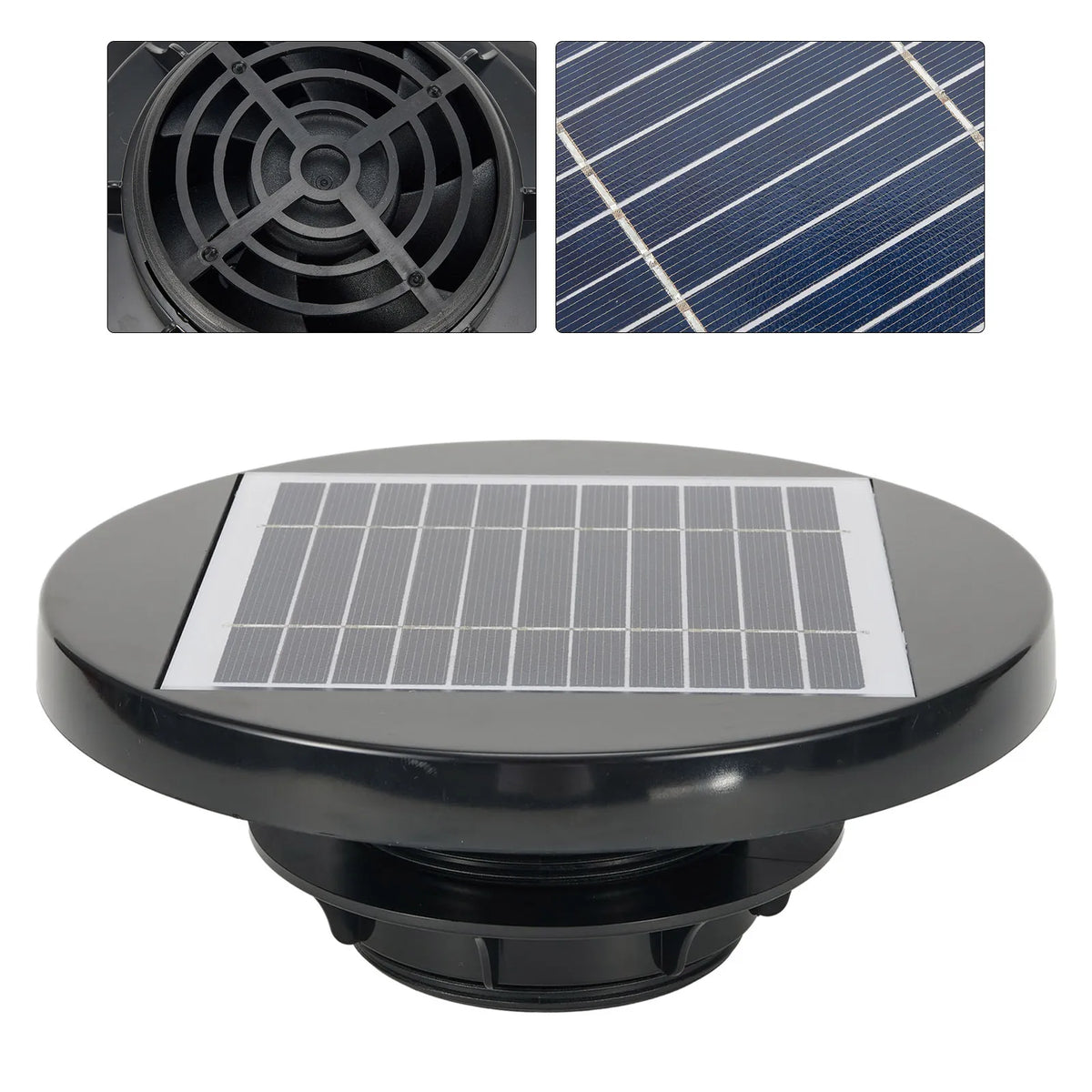 RV Solar Ventilation Fan Solar Powered Roof Fan Warm Air Extractor Fan For RV, Marine, Camper, Shed, Boat, Caravan