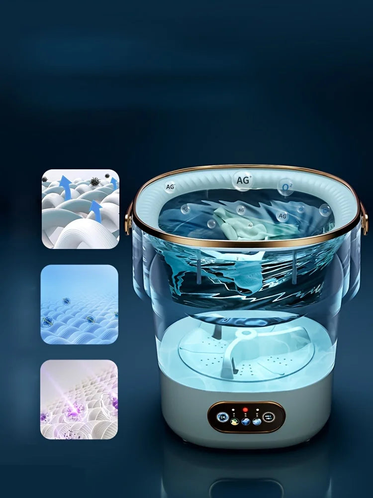 Portable Small Washing Dryer Machine Collapsible Washer Apartment Travel Socks Underwear Panties Washing Machine