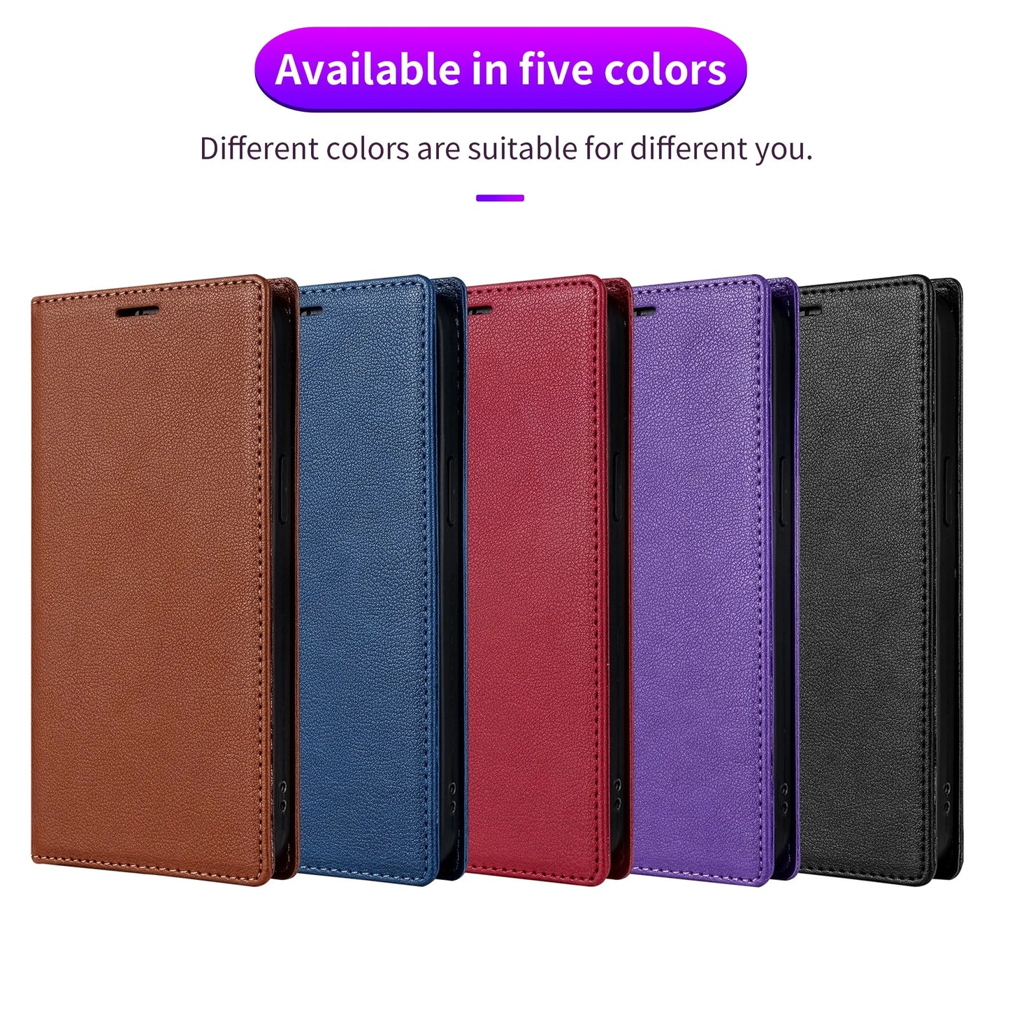 Ultrathin Magnetic Flip Leather Case For iPhone 17 16 15 14 13 12 11 Pro Max 16E Wallet Card Cover For iPhone XS Max XR 8 Plus