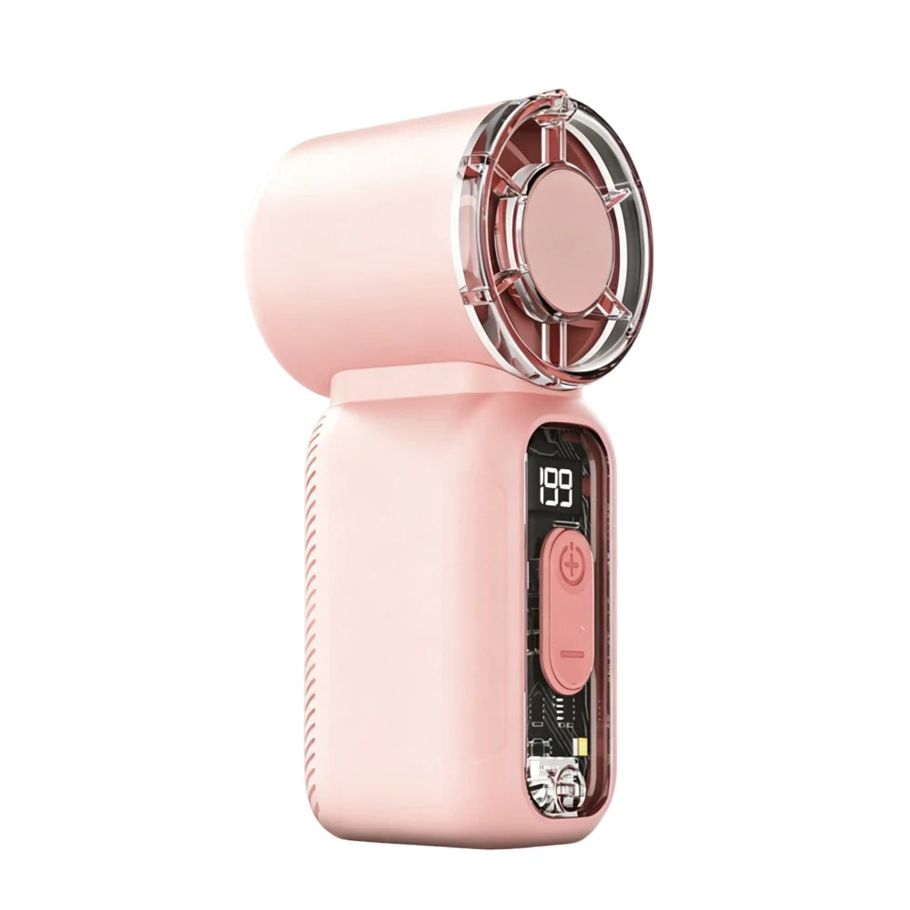 Mini Handheld Fan Portable Pocket Fan USB Rechargeable Personal Hand Fans Outdoor Portable Mini Small Fan with Digital Display
