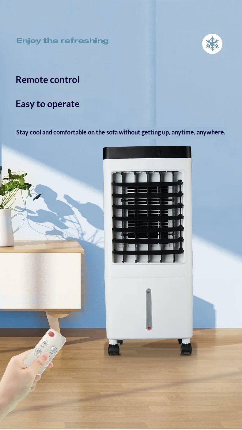 Remote Control Air Cooler Portable Water Cooling Fan Mini Mobile Air Conditioner Household Refrigeration Fan EU US UK Plug