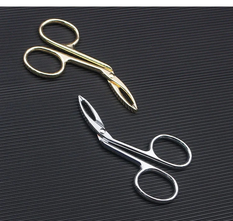 New Elbow Eyebrow Pliers Clip Scissors Tweezers Straight Pointed Stainless Steel Eyebrow Plucking Makeup Beauty Tools