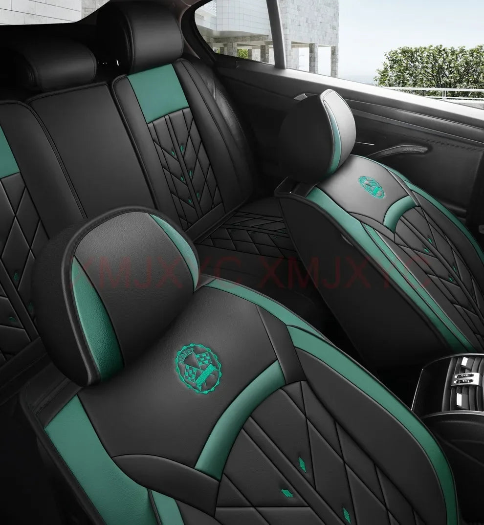 Universal Style Full Coverage Car Seat Cover for Ford Focus Mk4 Audi A6 4F W211 Skoda Kodiaq Clio 4 Car Accessories Pu Leather