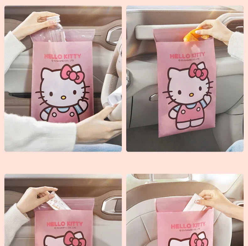 Sticky Car Trash Can - Car Garbage Bag Desk Organizer Auto Interior Storage Solution for Vehicle Cleanliness