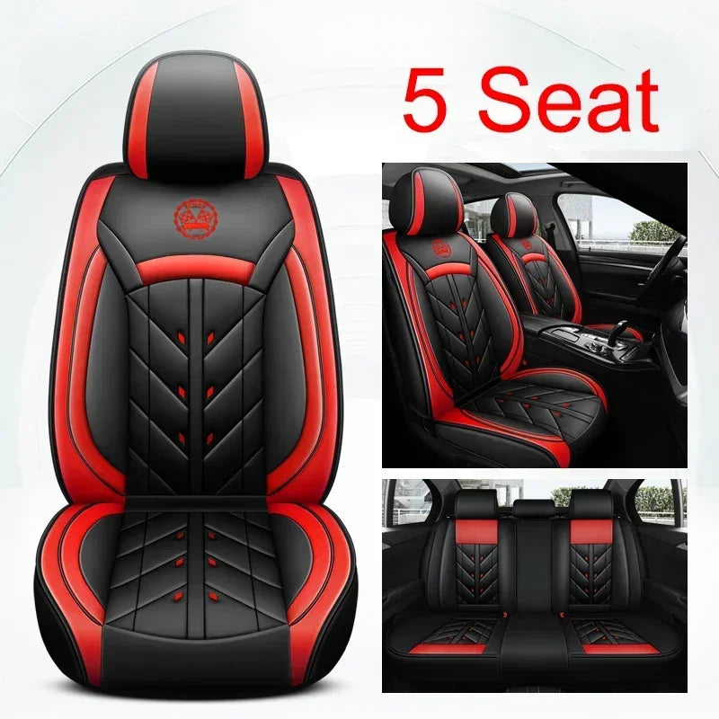 Universal Style Full Coverage Car Seat Cover for Ford Focus Mk4 Audi A6 4F W211 Skoda Kodiaq Clio 4 Car Accessories Pu Leather