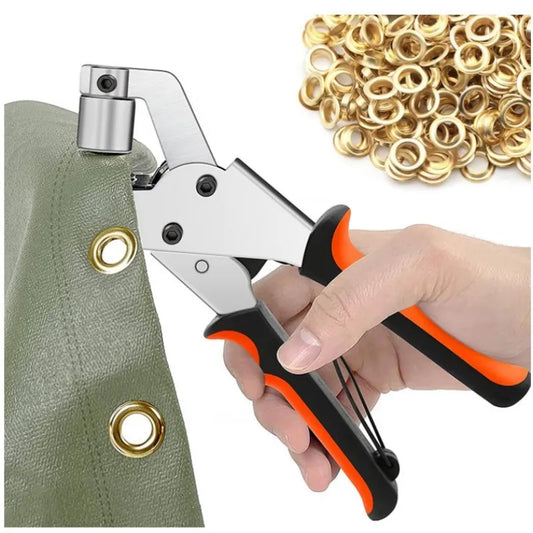 Grommet Tool Kit Grommet Press Punch Kits Grommet Machine Pliers Handheld Eyelet Kit For Tarp Fabric Leather Shoes Garden Tools