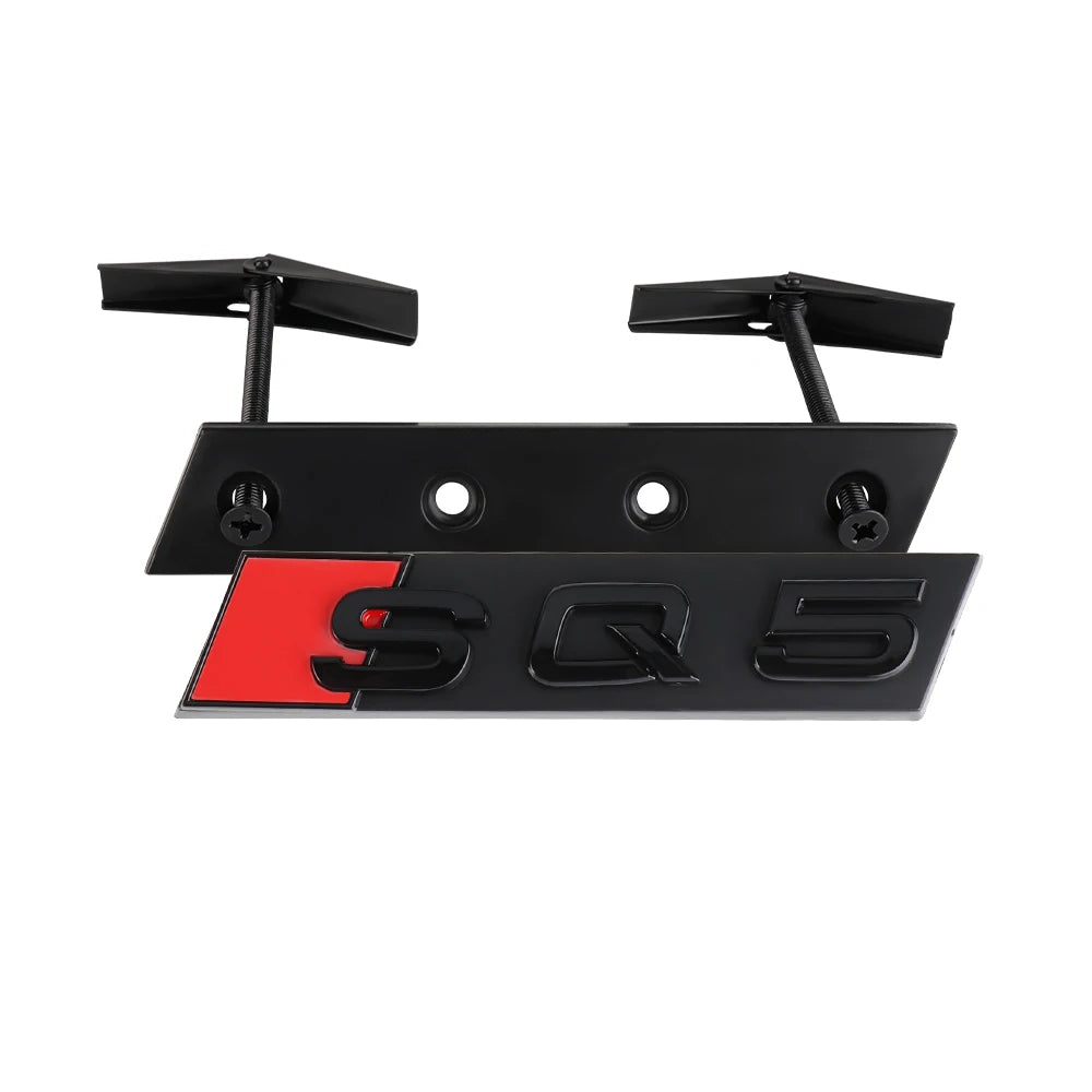 Car Styling Front Grille Emblem Decoration Sticker Auto Modification Accessories For Audi SQ3 SQ4 SQ5 SQ6 SQ7 SQ8 RSQ3 RSQ5 RSQ7