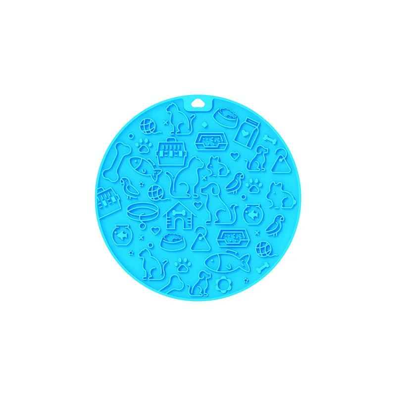 Pet Feeding Mat Silicone Dog Licking Pad Square Dogie Feeding Training Pad for Dry-wet Food Dog Feeder Pet Mat Water Feeding Mat