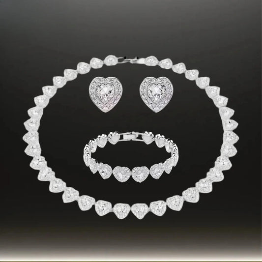 2025 New Hot Selling High-end Design Necklace Pendant Earrings Bracelet Jewelry Set Luxurious and Elegant Banquet Preferred