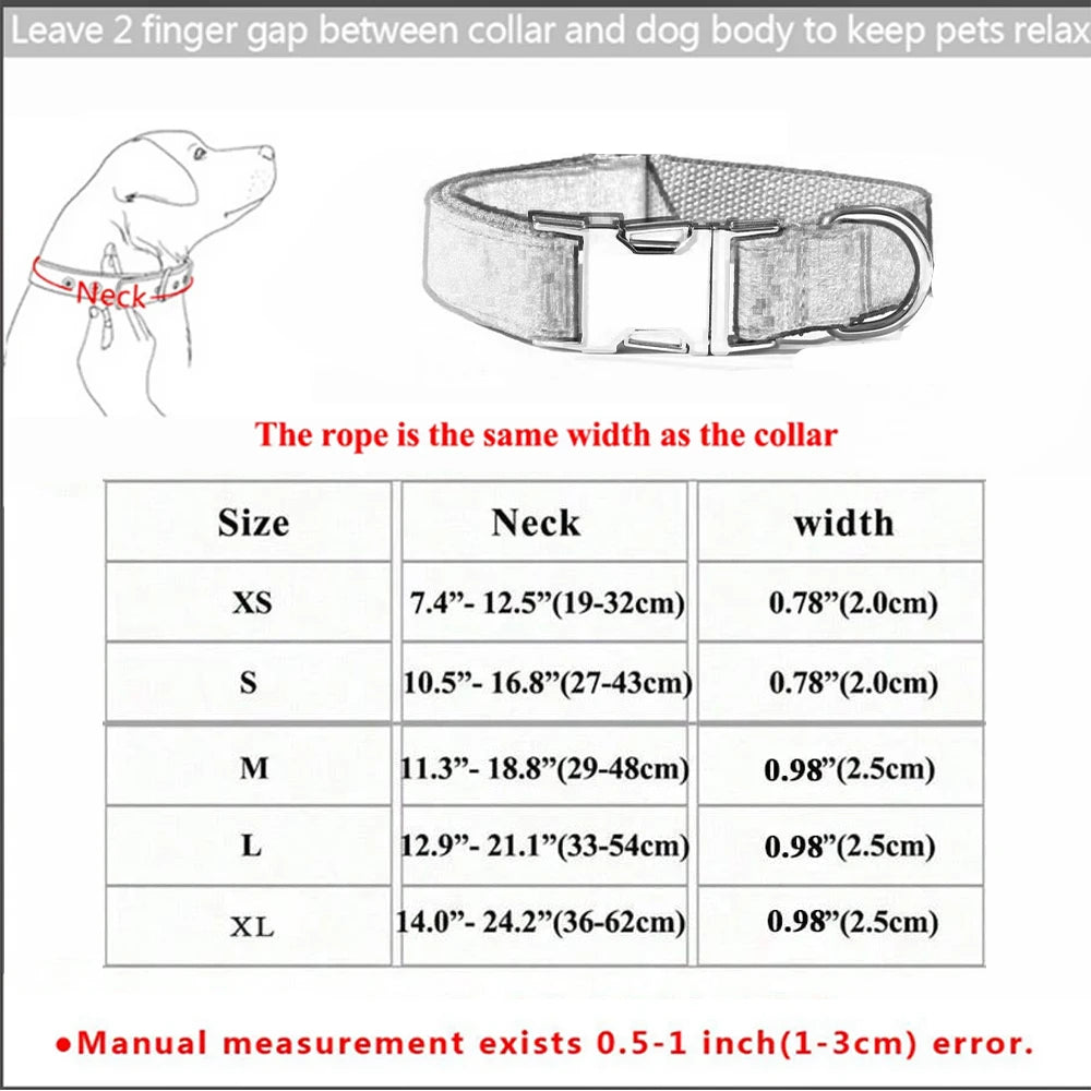 Personalized Dog Collar Bow Set Customized ID Name Tel Engraving Name for Small Medium Large Dogs Adjustable Dog Leash