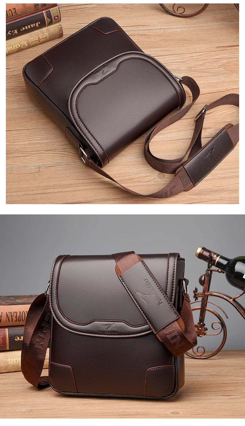 Luxury Brand Men Leather Shoulder Bags Waterproof Business Handbag Travel Tote Crossbody Cross Body Messenger Bag Pack For Male