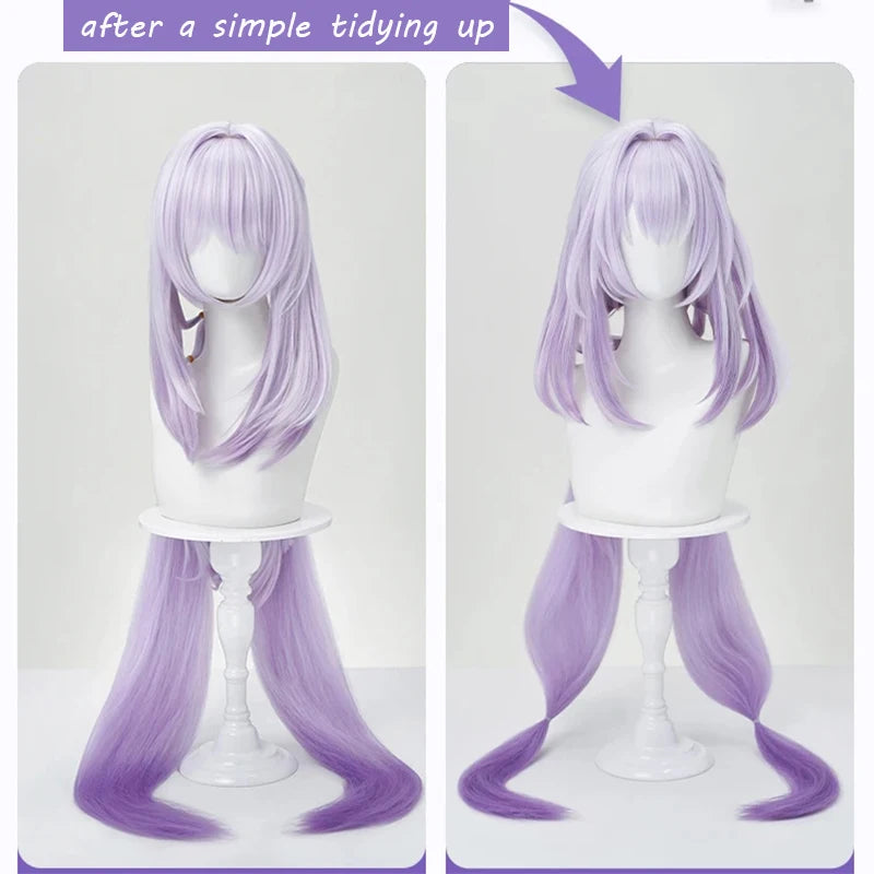 New Castorice Cosplay Synthetic Wig Halloween Christmas Role Playing Party Comic Exhibition Game Honkai Star Rail Long Ponytails