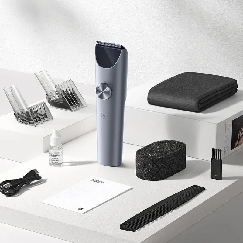 NEW MIJIA Hair Clipper 2 Hair Trimmer Professional Beard Cut Machine IPX7 Waterproof Wireless Haircut Machine Mijia Clipper 2