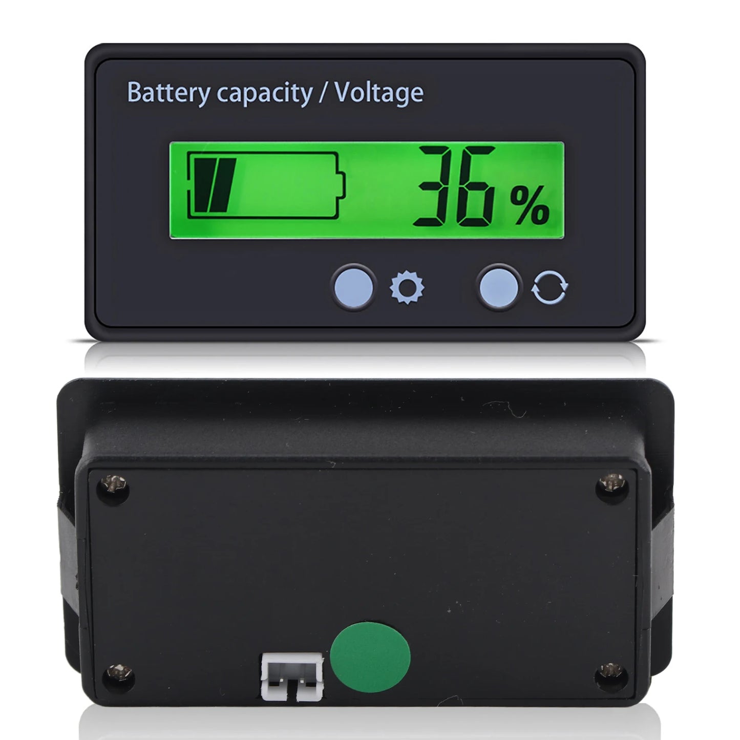 LCD Display Backlit Universal Battery Capacity Voltage Meter Tester Voltmeter Monitor with Connecting Cable