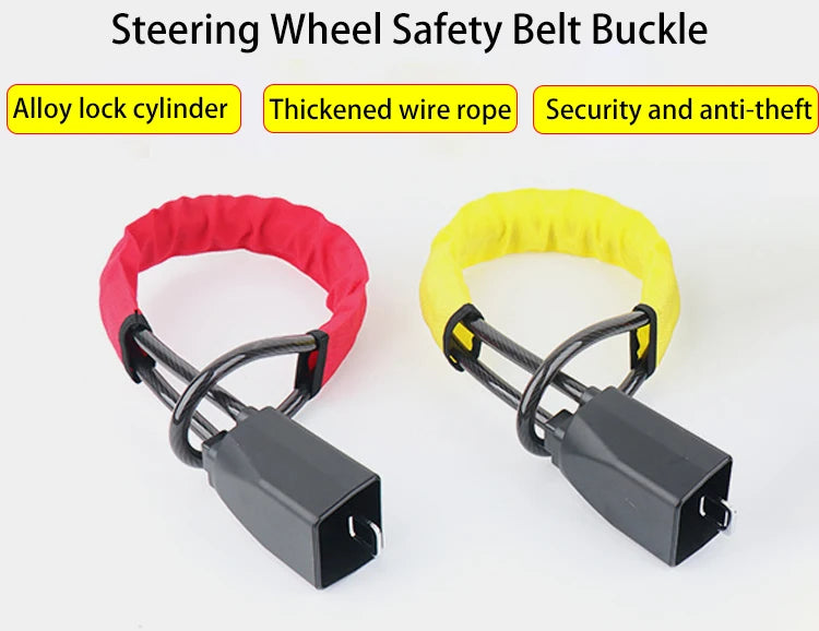 Universal Car Steering Wheel Lock Anti Theft Device Universal Fit Heavy Duty Security Protection Truck SUV Van Safe Reliable