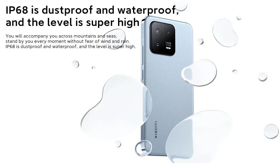 Xiaomi 13 5G Smartphone HyperOS 2.0 67W charge 4500mAh battery capacity celular IP68 full screen unlocked used phone no charger