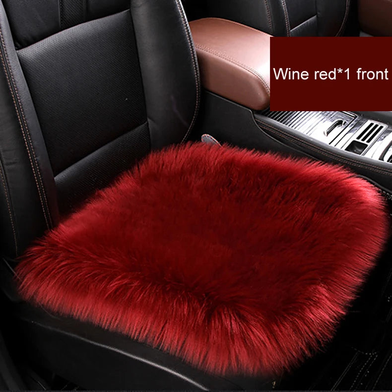 Artificial Wool Car Seat Cushion Winter Plush Auto Seat Cloak Universal Warm Car Seat Cover For Kia Lada Vesta Renault Skoda etc