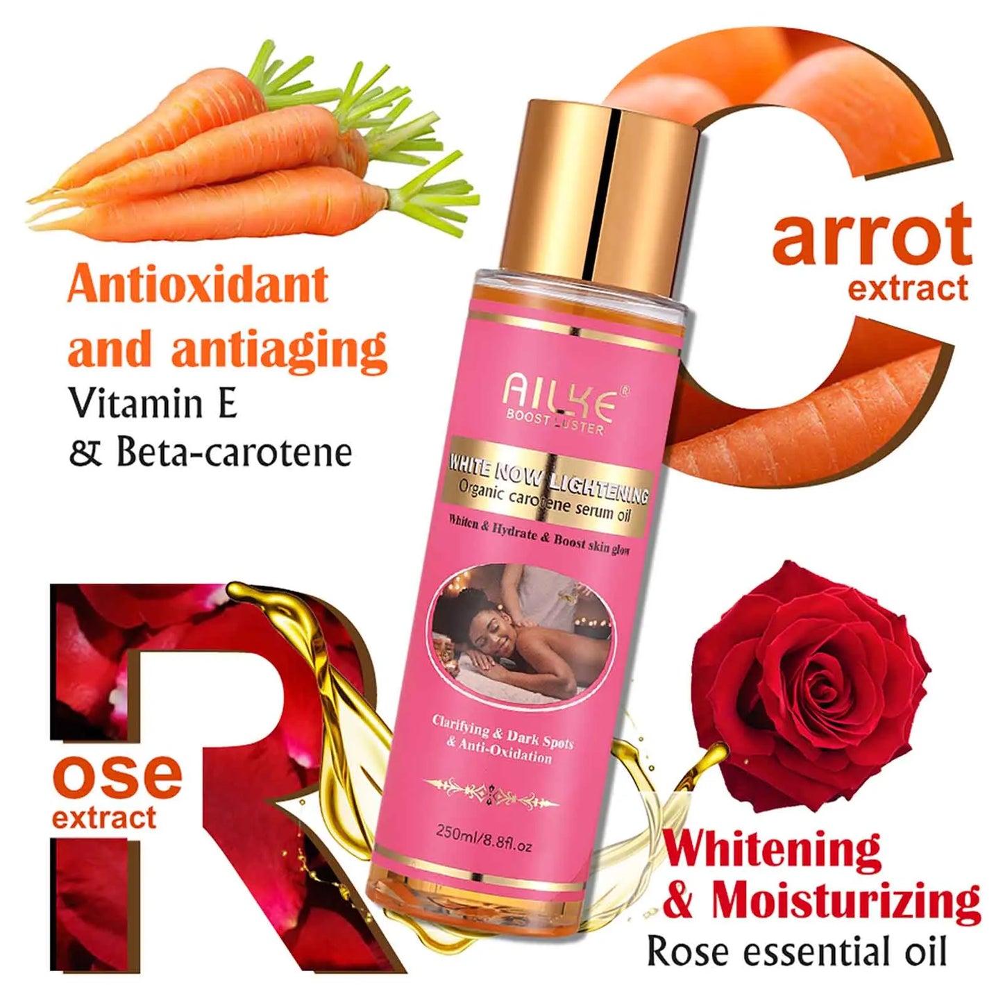 AILKE Natural Whitening Skin Care Set For All Skin Types, Remove Stubborn Acne, Dark Spots Kit, Reduce Melanin, Pigmentation