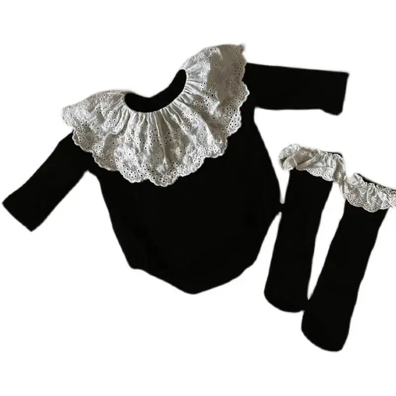New Baby Girl Clothes Fashion Lace Spring Bodysuit One-pieces Sweet Princess Comfort Soft Bodysuit Newborns Elegant Baby Dresses