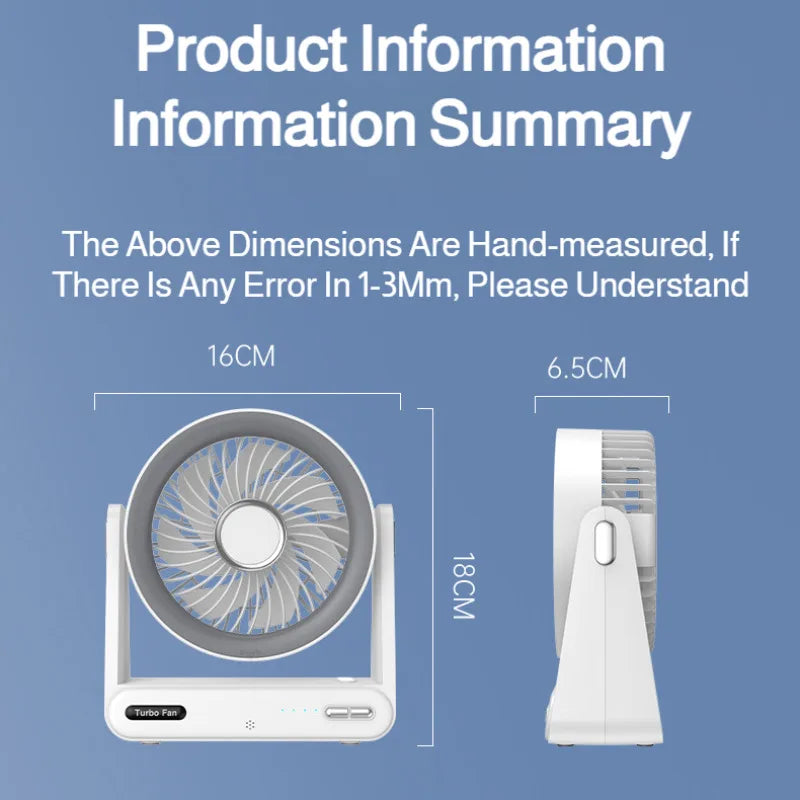 Desk Fan with Smart Voice Control Timer Wall Mountable Mini Portable USB Circulator Fan for Home Office