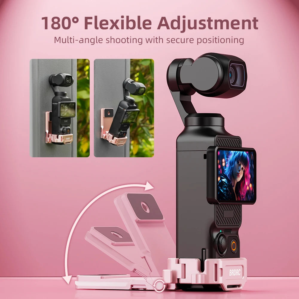BRDRC Multi-Function Expansion Magnetic Mount for DJI Osmo Pocket 3,Aluminum Alloy Base,Pocket 3 Quick Release Accessories