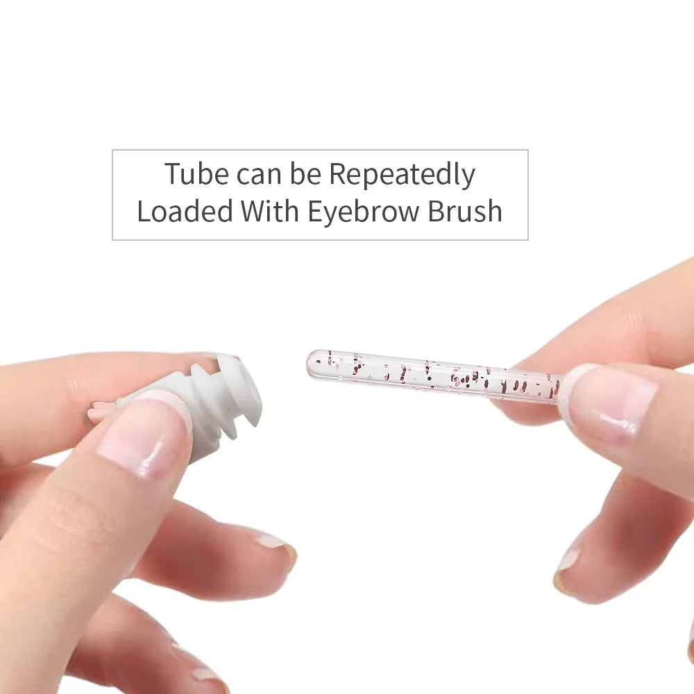 10/50Pcs Flower Eyelash Brush Tube Disposable Mascara Wands Tube Reusable Lash Spoolies Brush Dust-proof Cleaner Storage Tubes