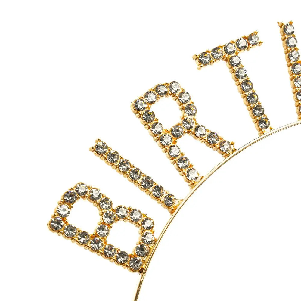 Fashion Metal Alloy Women Hair Hoop Birthday Girl Headband Birthday Party Tiara Princess Crown