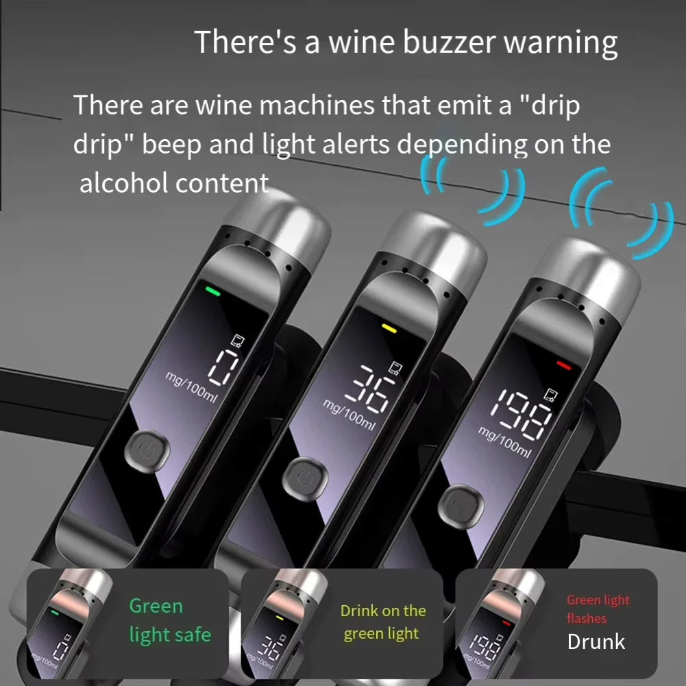 3in1 Portable Non-Contact Alcohol Tester with LED Digital Display Alcoholmeter Alcohol Accuracy Breathalyzer Diagnostic Tool