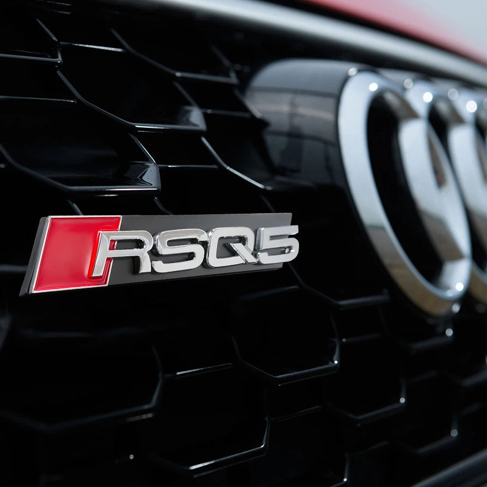 Car Styling Front Grille Emblem Decoration Sticker Auto Modification Accessories For Audi SQ3 SQ4 SQ5 SQ6 SQ7 SQ8 RSQ3 RSQ5 RSQ7