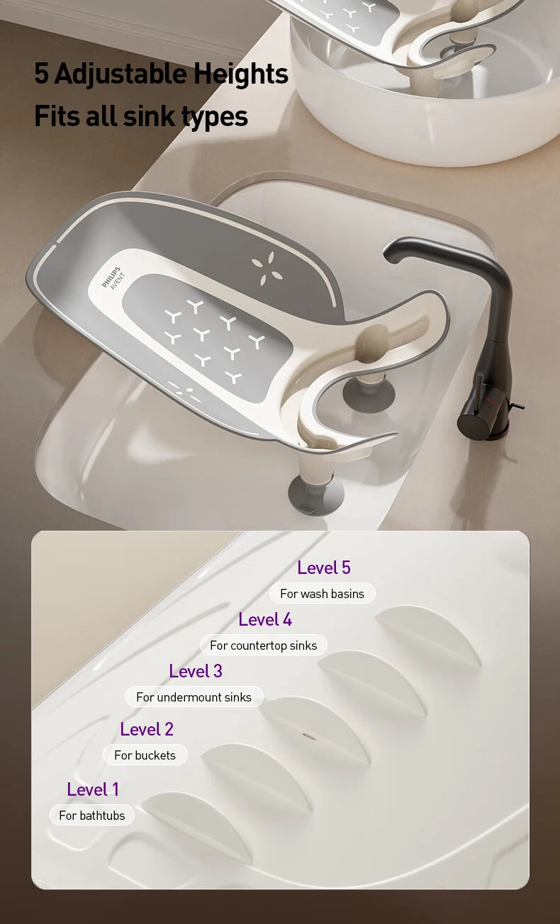 Avent Infant Hygiene Frame Universal Sink Support Stand PP TPE Bath Cleaning Holder for Newborn