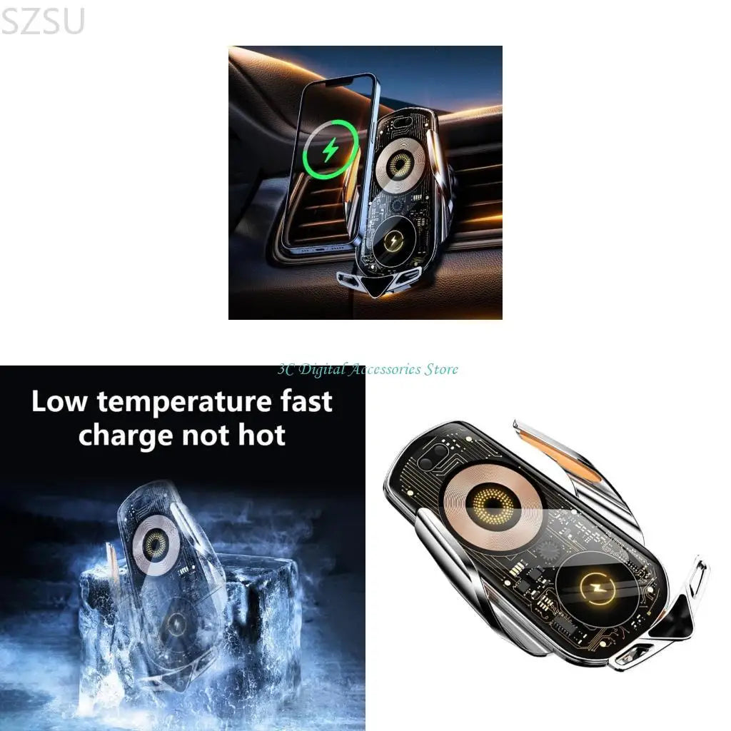 SZSU Car Interior Wireless Phone charging Stand Multifunction Wireless Car Phone Holder