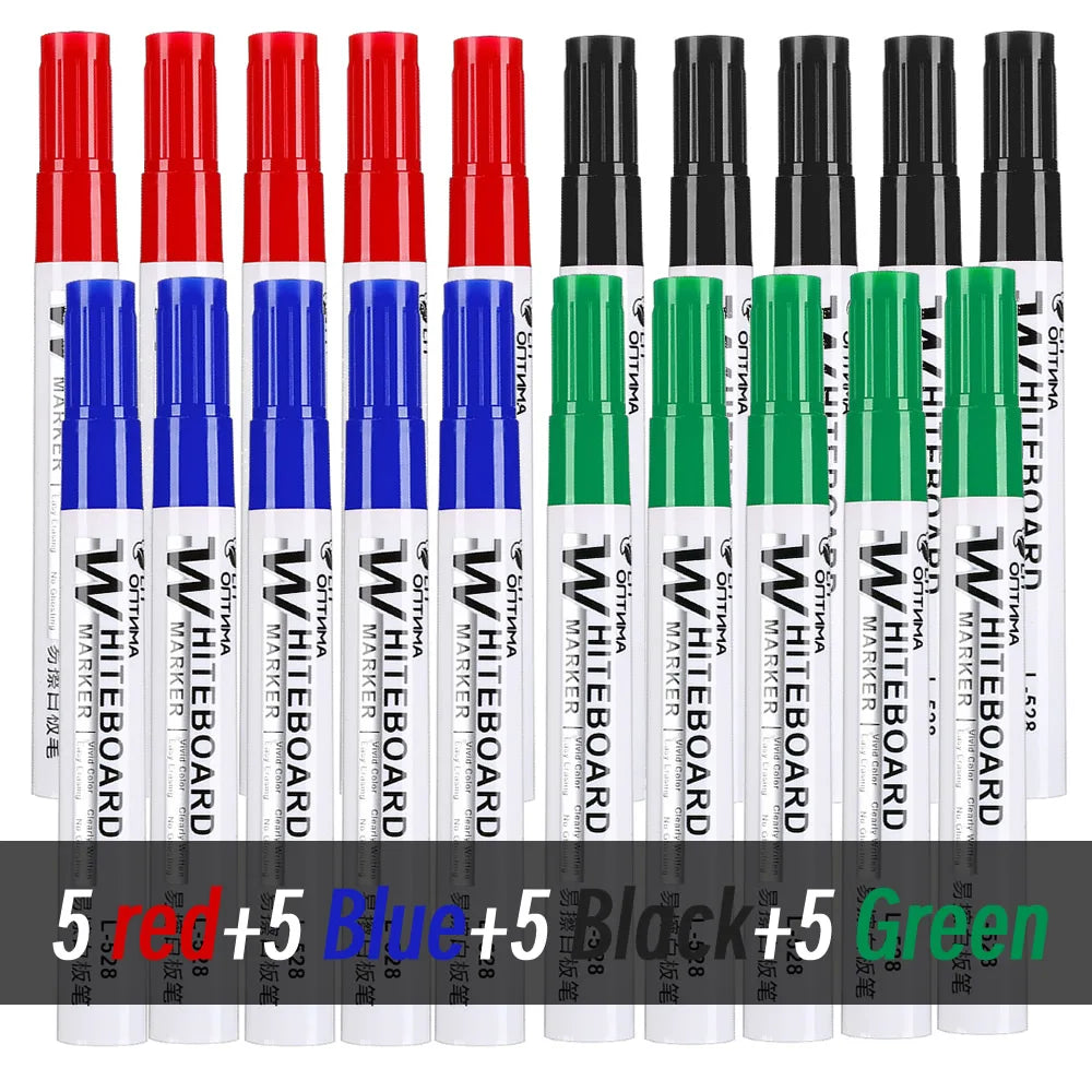 1/20pcs Erasable Whiteboard Marker Pen Blackboard Marker Teaching Chalk for Glass Ceramics Office School Art Marker Stationery