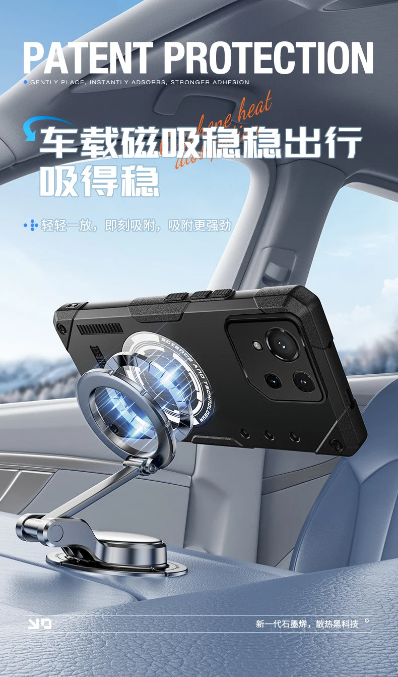 Graphene Cooling Magnetic Case for ASUS ROG Phone 9 8 7 Drop-proof Ice Hand Feel Soft Cover for Gamers Gaming
