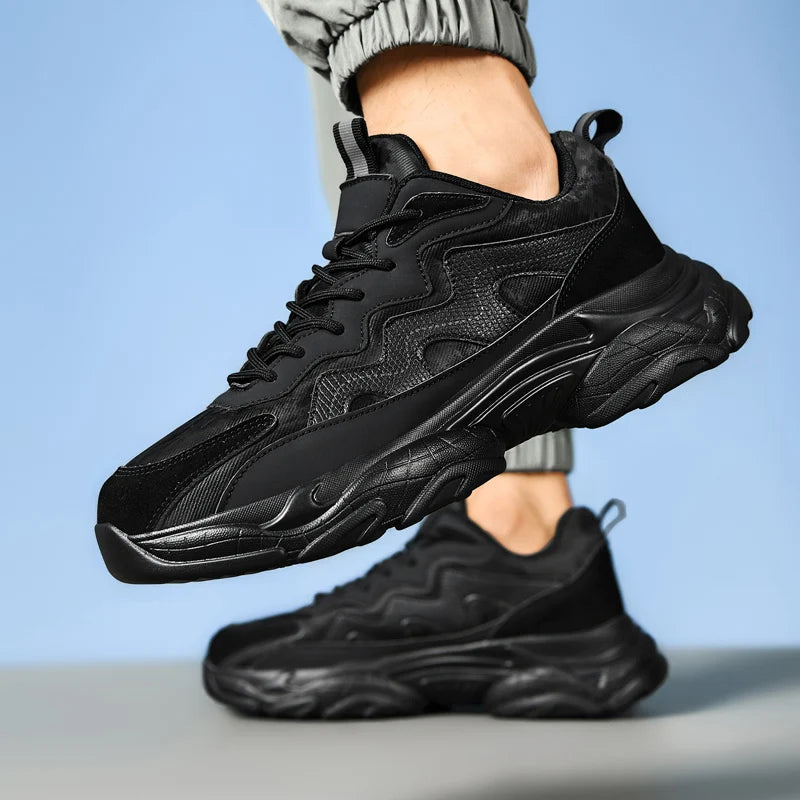 Sports shoes men's four season casual fashion outdoor thick sole breathable comfortable anti slip wear-resistant casual sneakers