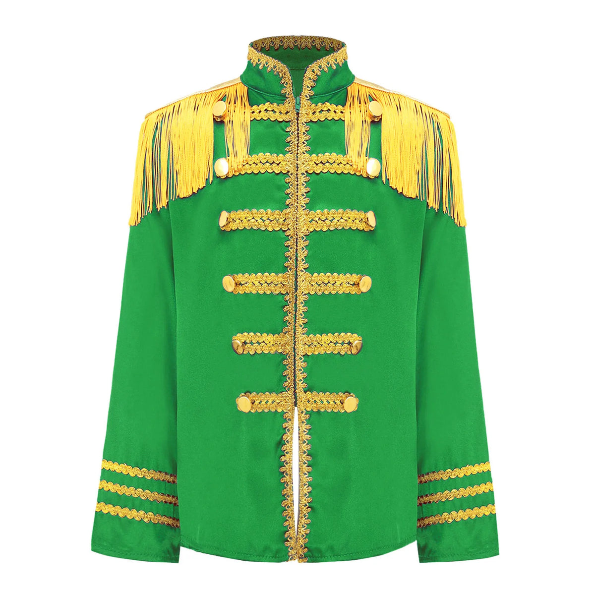 Kids Girls 60s Retro Hippie Rock Band Musician Costume Halloween Cosplay Carnival Party Circus Drummer Parade Tassel Jacket Coat
