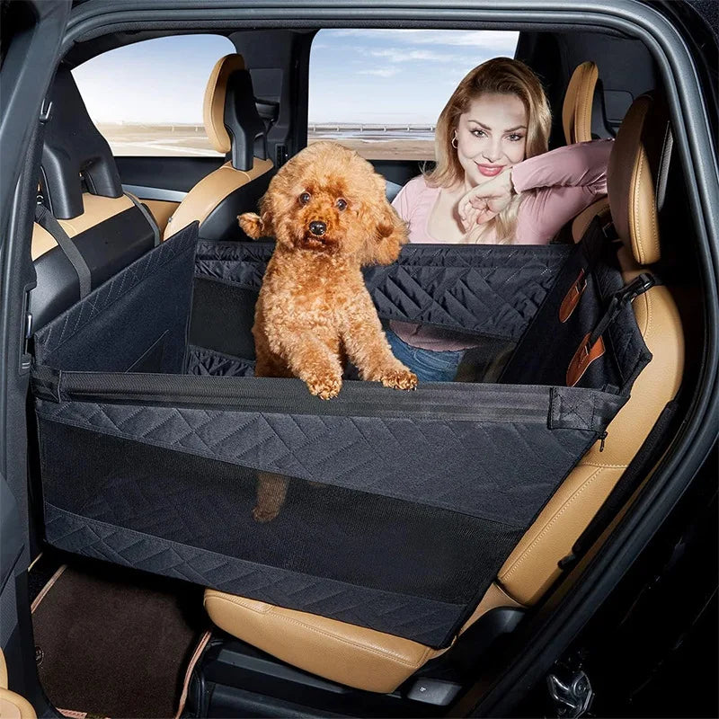 Double Zipper Car Pet Seat Pad Dogs Cats Car Backseat Protector Waterproof Dirt Resistant Solid Color Cars Rear Seats Cushion