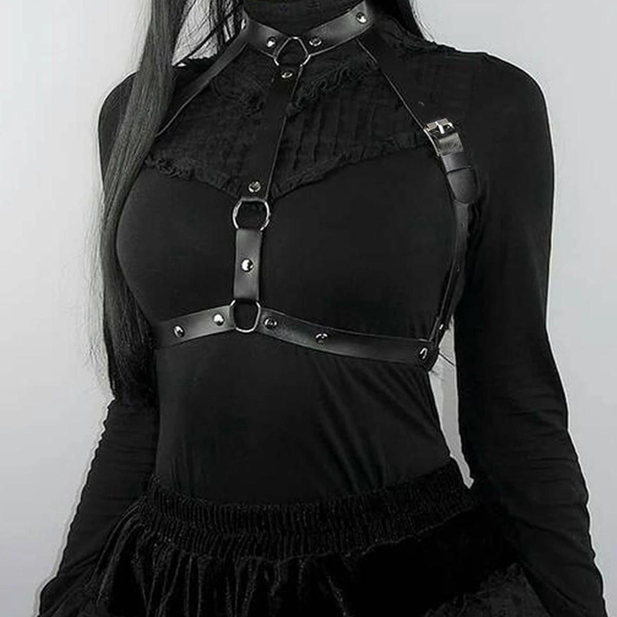 Fashion Belt Street Style Chest Harness Belt Suspenders for Women Decoration  Punk Rock Leather Belt Gothic Clothing Accessories